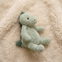 Peluche Dinosaure Vert Ultra Douce 22cm - Detail matière