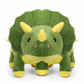 Peluche Dinosaure Verte Tricératops Toute Douce - fond blanc Frontal