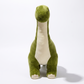 Peluche Diplodocus Verte à Long Cou - fond blanc Frontal