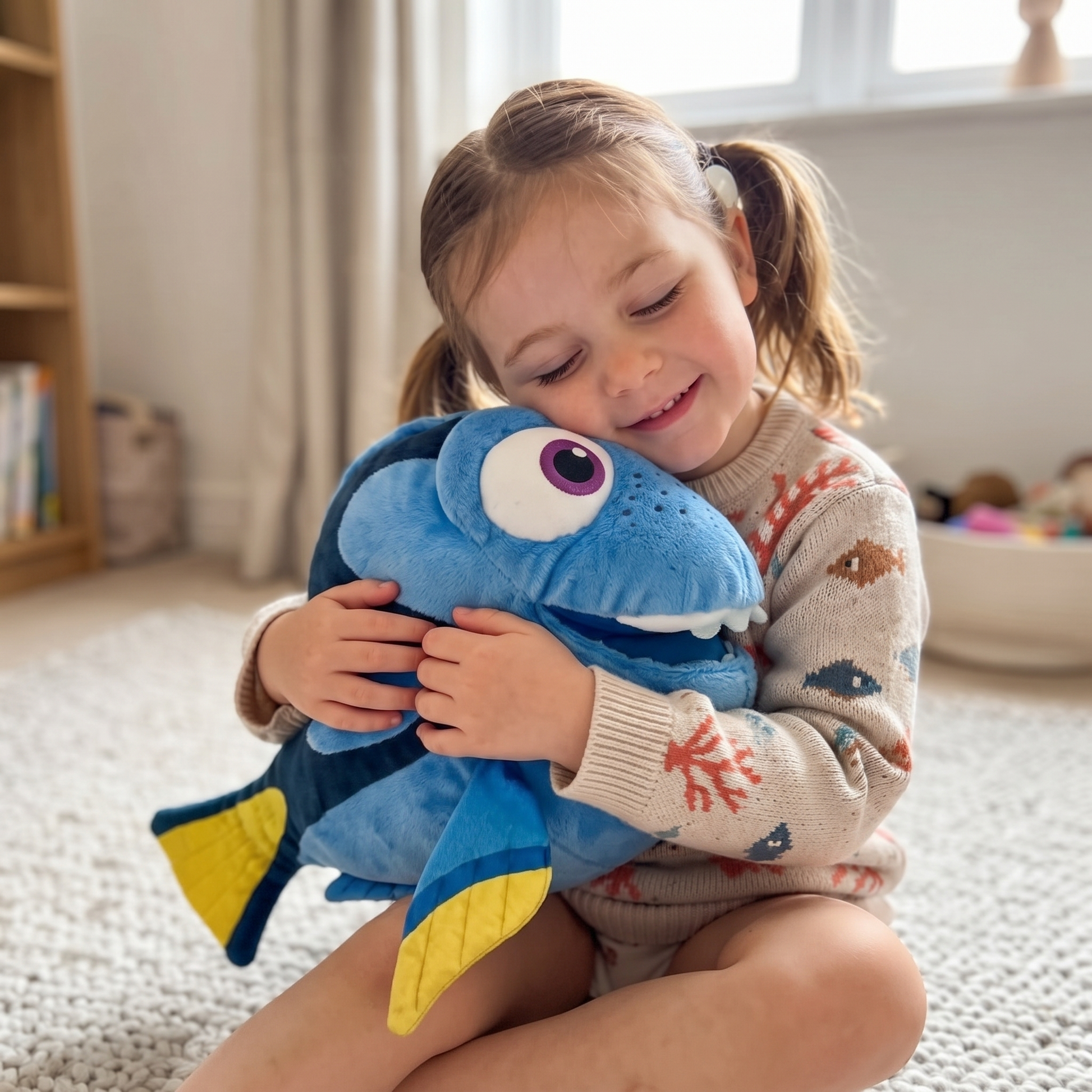 Peluche Dory Poisson Chirurgien Bleu Disney - Utilisation cosy intérieur