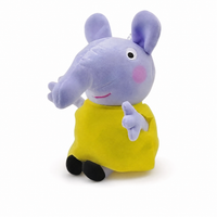 Peluche Éléphant Emily Peppa Pig 19 cm - Fond blanc frontal