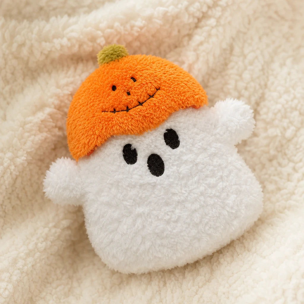 Peluche Fantôme avec Chapeau Citrouille - Détail matière