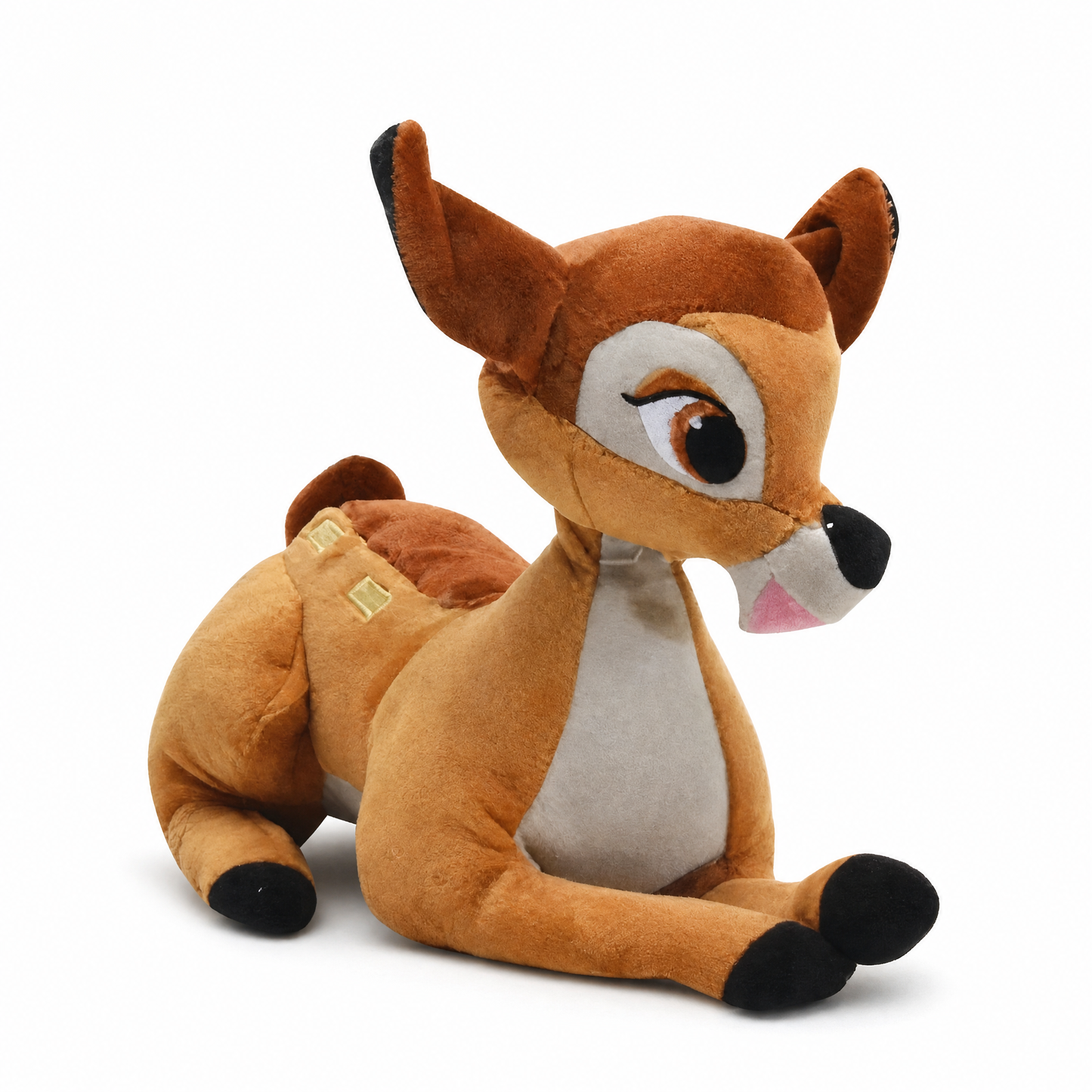 Peluche Faon Bambi 15cm Assis - Fond blanc frontal