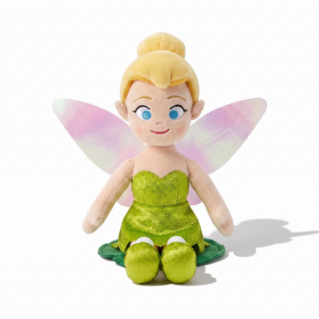 Peluche Fée Clochette Aimantée Épaule Disney - Fond blanc frontal