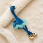 Peluche Flamant Bleu avec Couronne Dorée - Détail matière