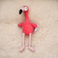 Peluche Flamant Rose Côtelé 30 cm - Détail matière