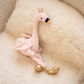 Peluche Flamant Rose Danseuse Tutu Blanc 35cm - Détail matière