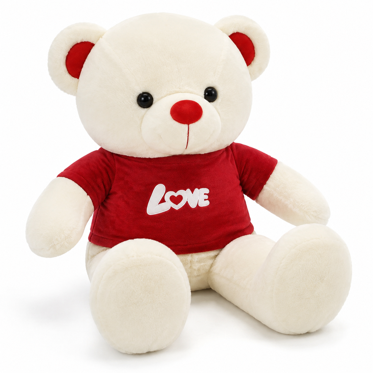 Peluche Géante Ours I Love You - 80cm / Rouge · 100cm / Rouge