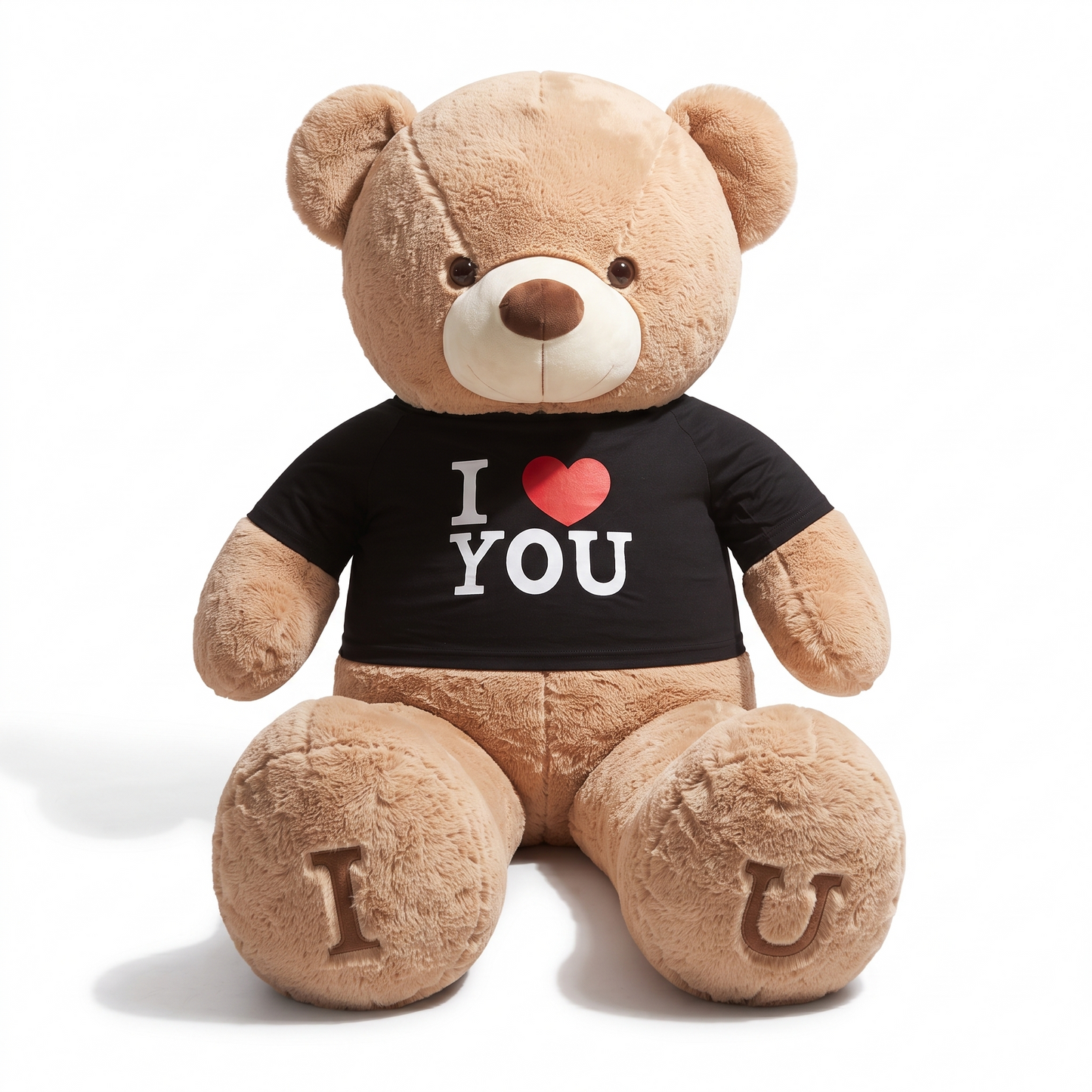Peluche Géante Ours I Love You - fond blanc Frontal