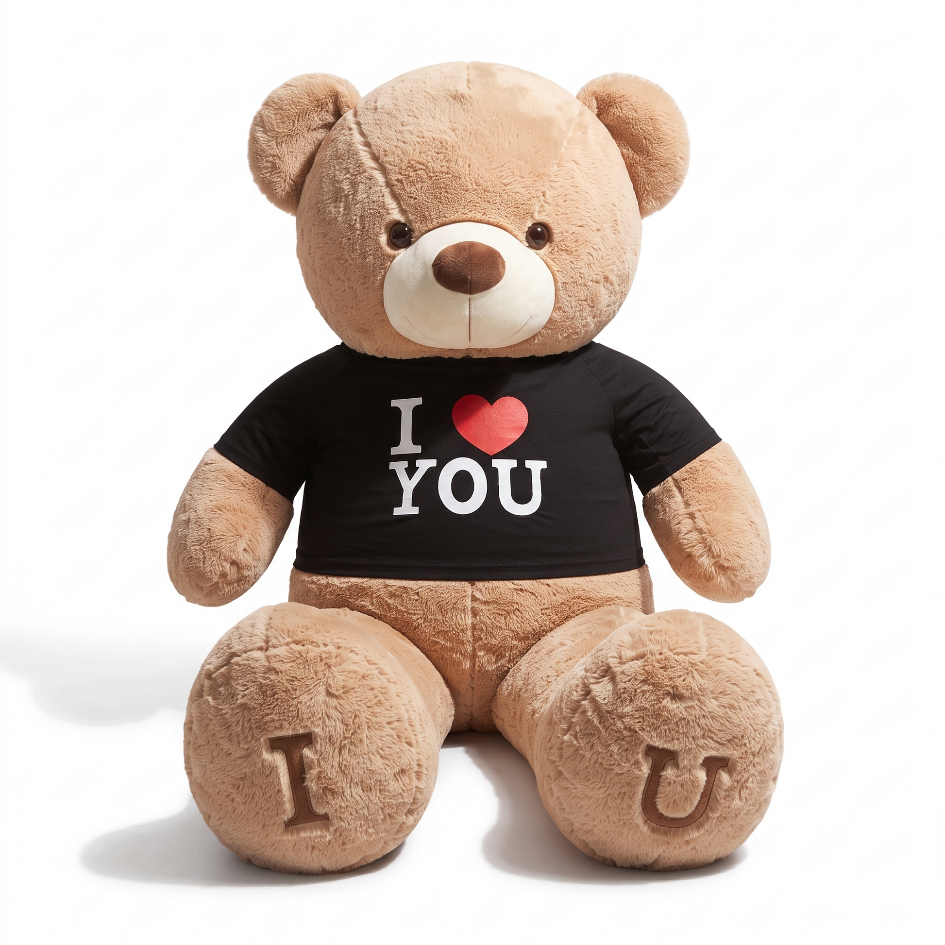 Peluche Géante Ours I Love You - fond blanc Frontal