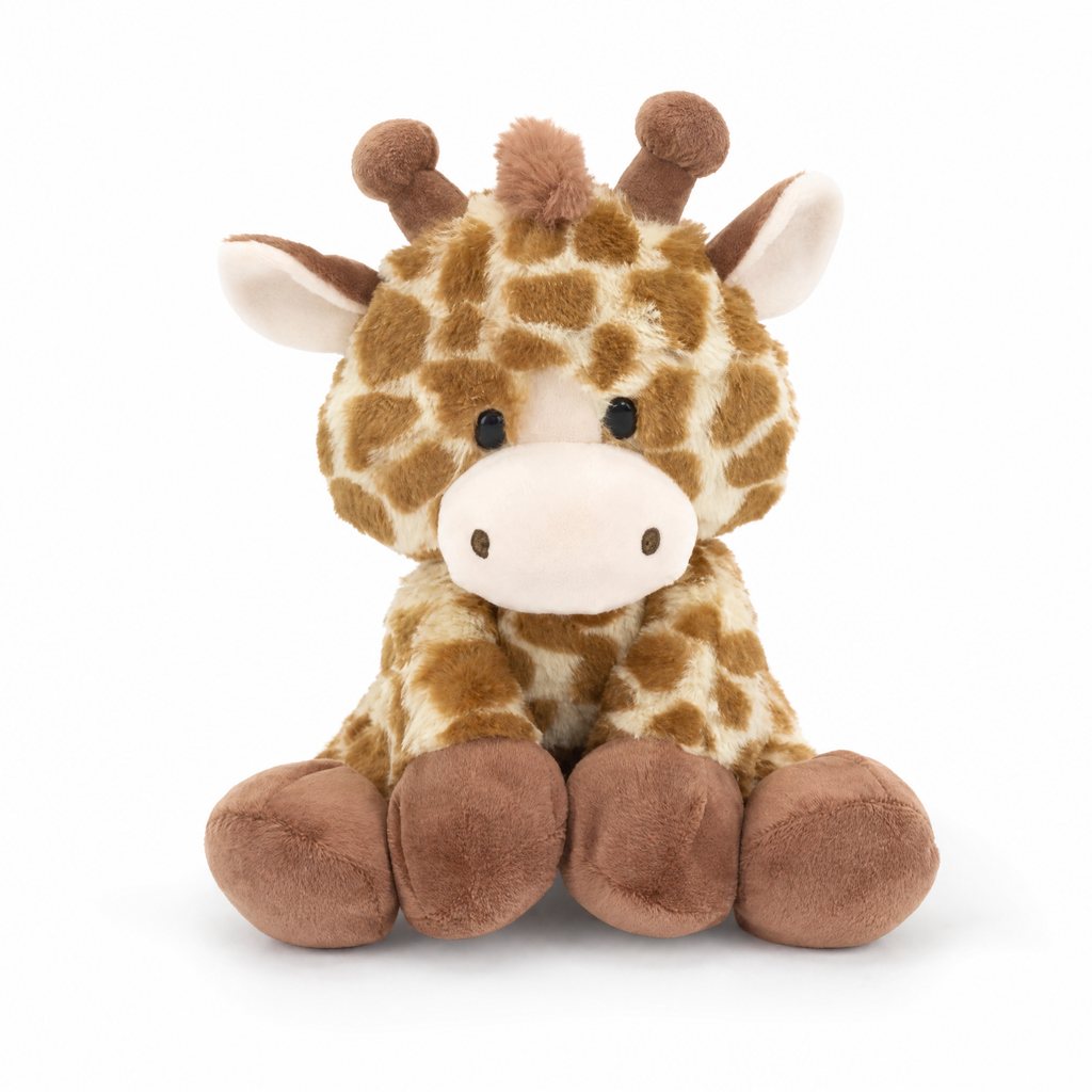 Peluche Girafe Doudou Moelleux 21 cm - Fond blanc frontal