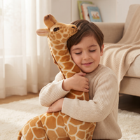 Peluche Girafe Géante Réaliste - Utilisation cosy intérieur