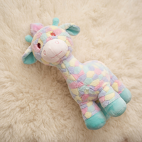Peluche Girafe Multicolore Arc-en-ciel 30 cm - Détail matière