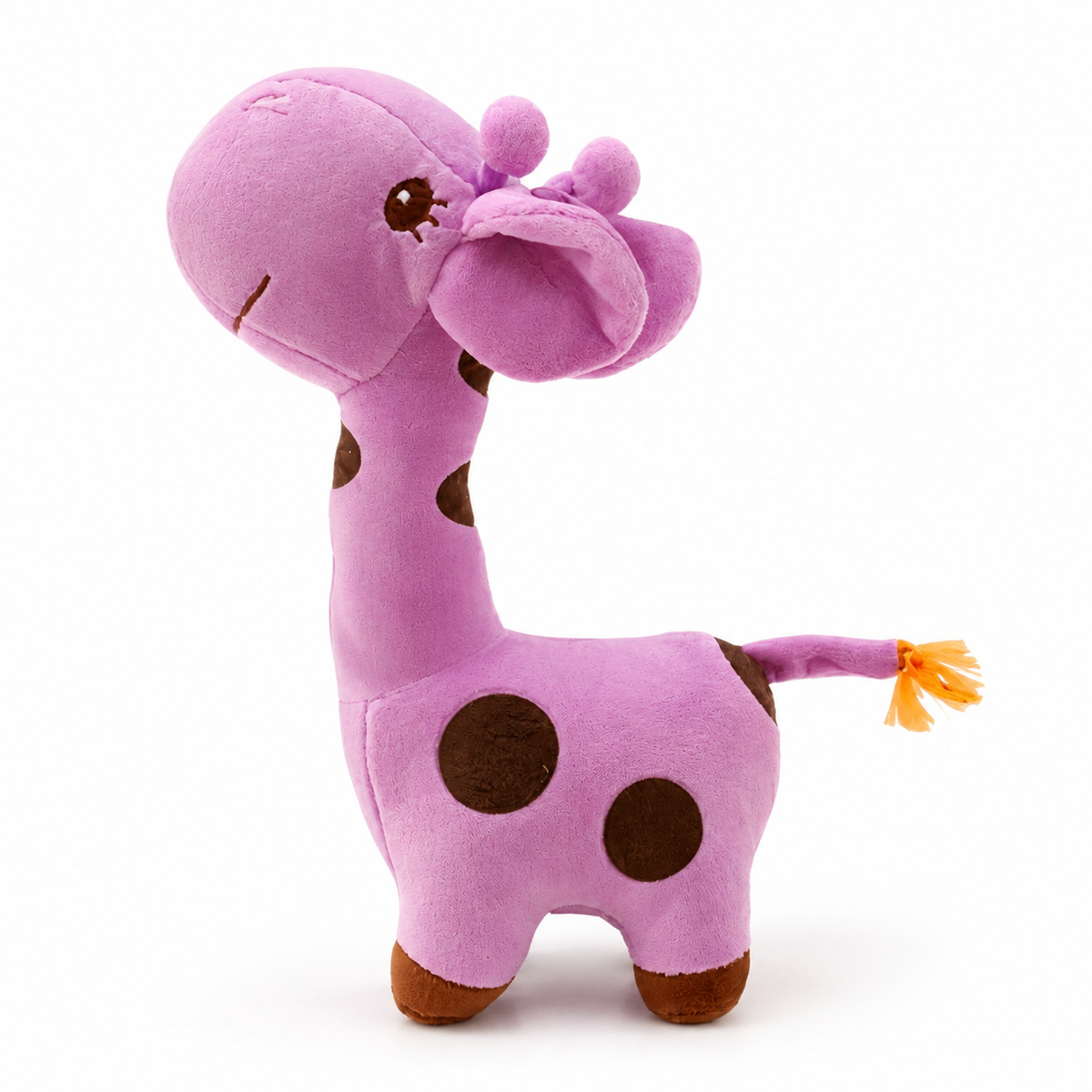 Peluche Girafe Violette Douce avec Taches Noires - 12cm · 18cm