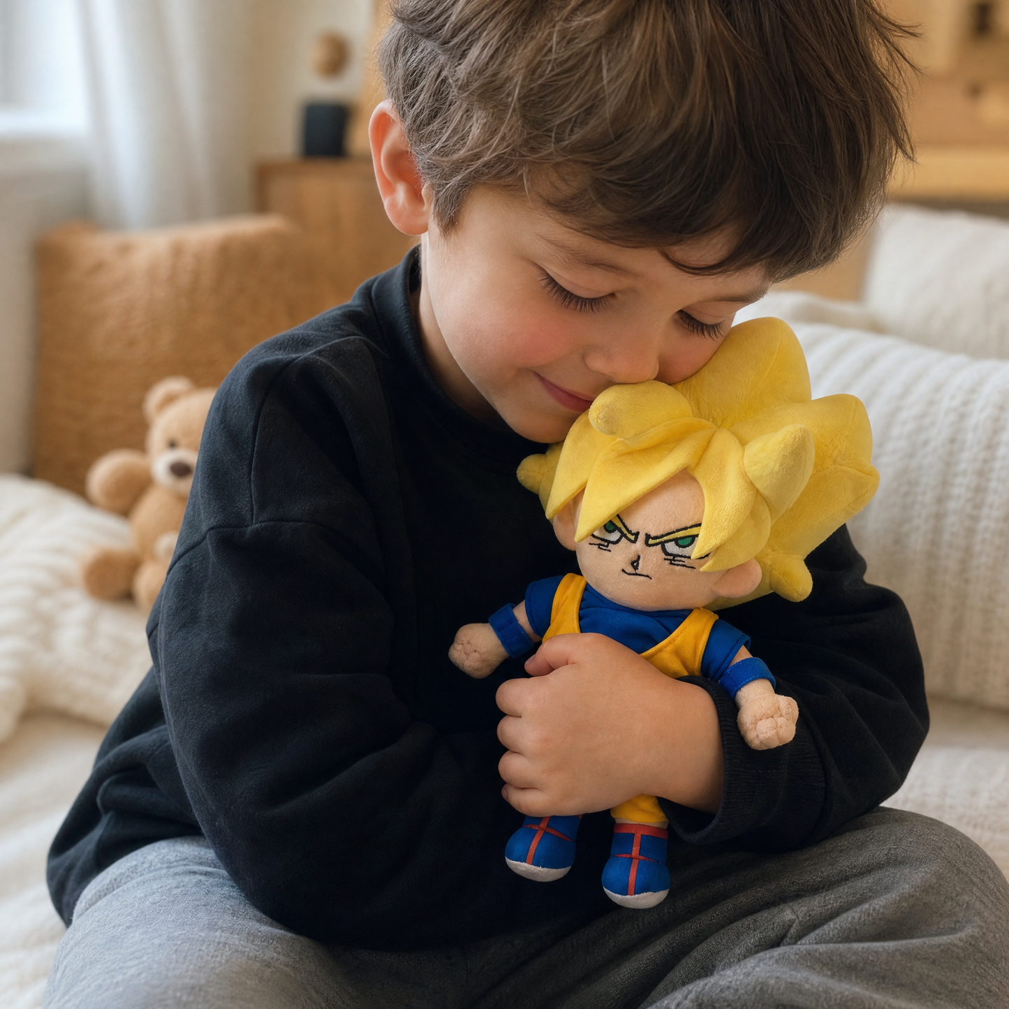 Peluche Goku Super Saiyan - 25 cm - Utilisation cosy intérieur