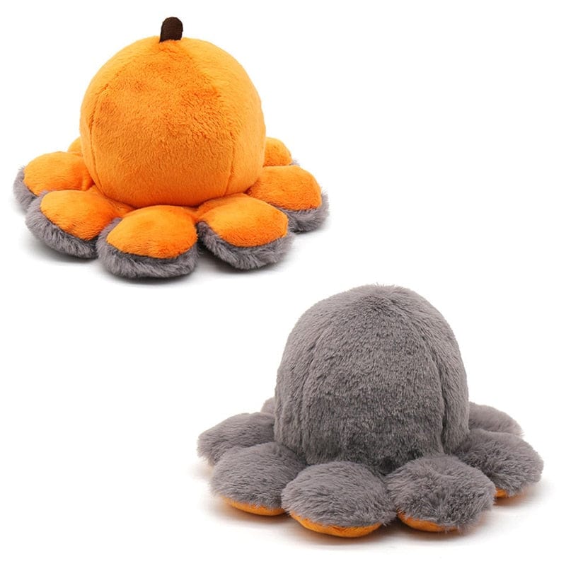 Peluche citrouille Halloween réversible araignée