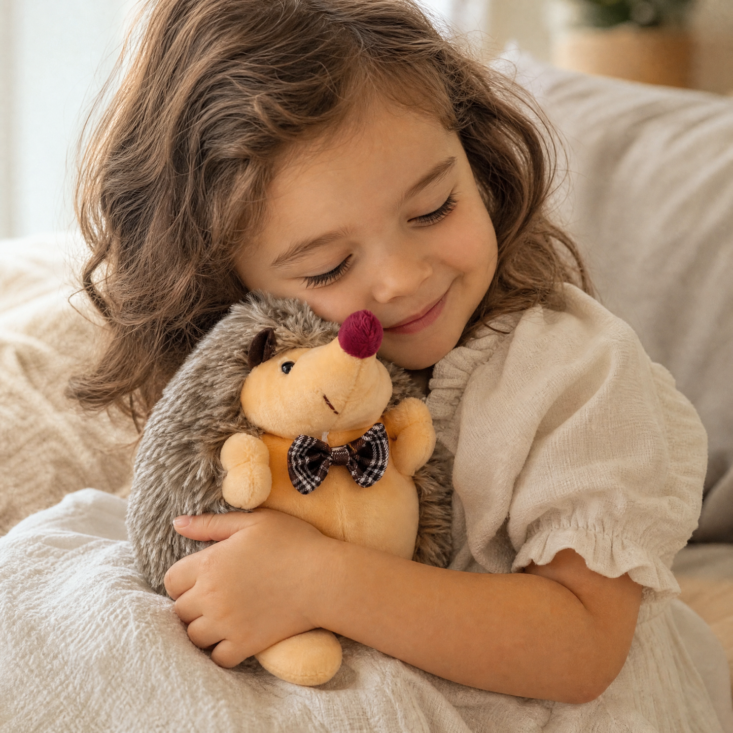 Peluche Hérisson Couple Amoureux - Utilisation cosy intérieur