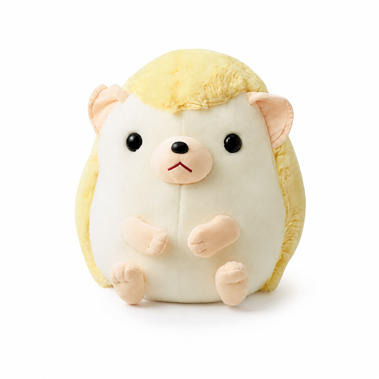 Peluche Hérisson Kawaii Jaune et Beige - 45cm · 35cm