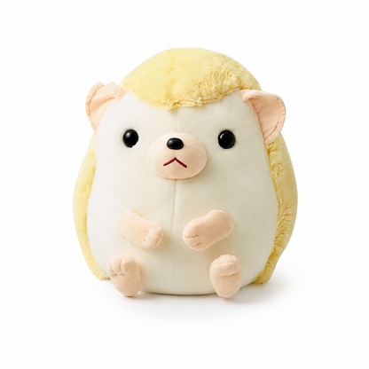 Peluche Hérisson Kawaii Jaune et Beige - 45cm · 35cm