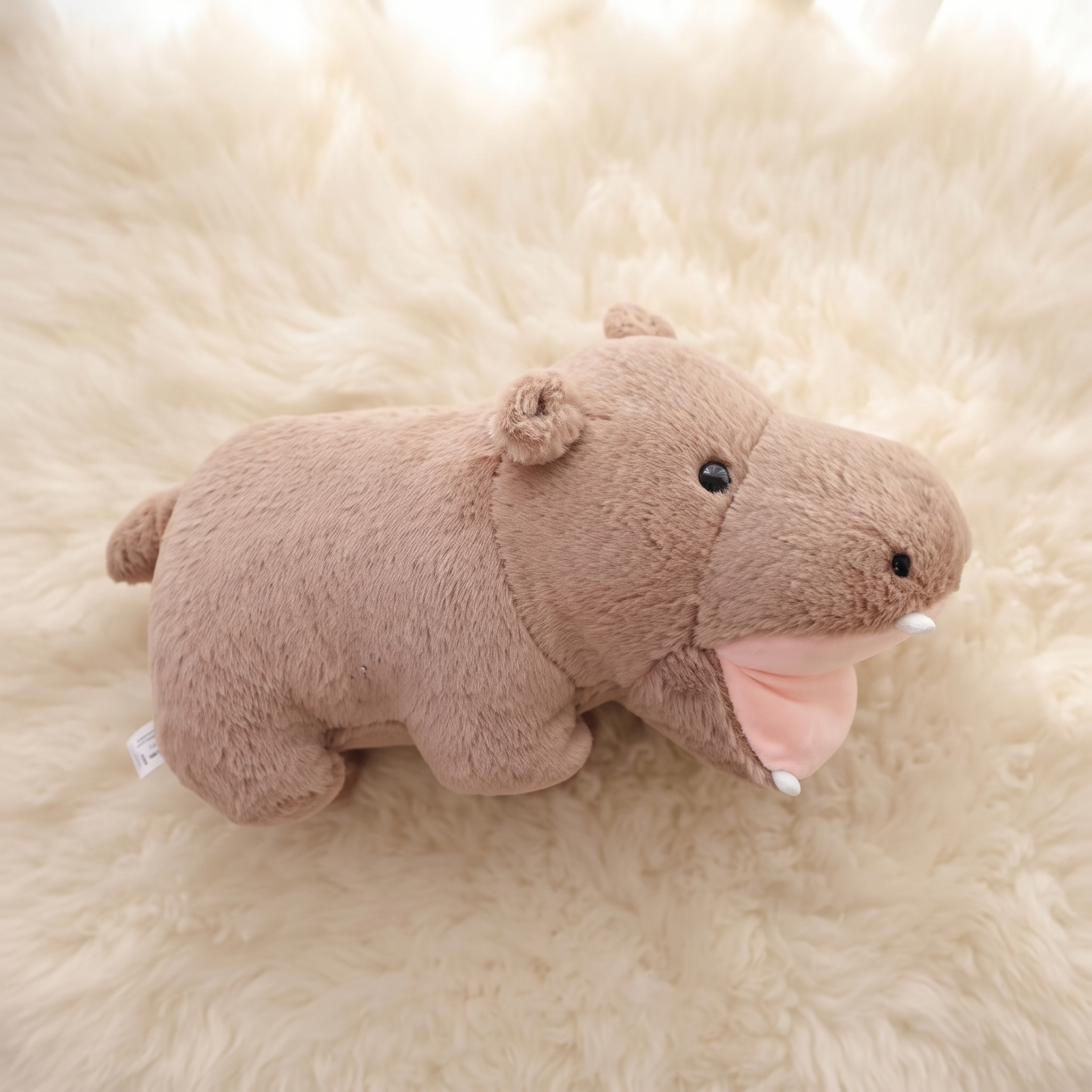 Peluche Hippopotame Bouche Ouverte - Détail matière