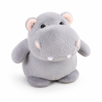 Peluche Hippopotame Grise en Trois Tailles - 12cm · 22cm · 35cm