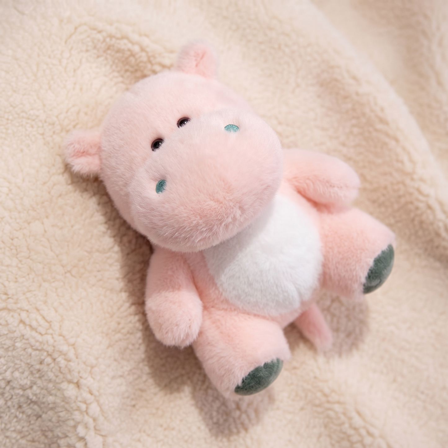 Peluche Hippopotame Tout Doux 23 cm - Détail matière