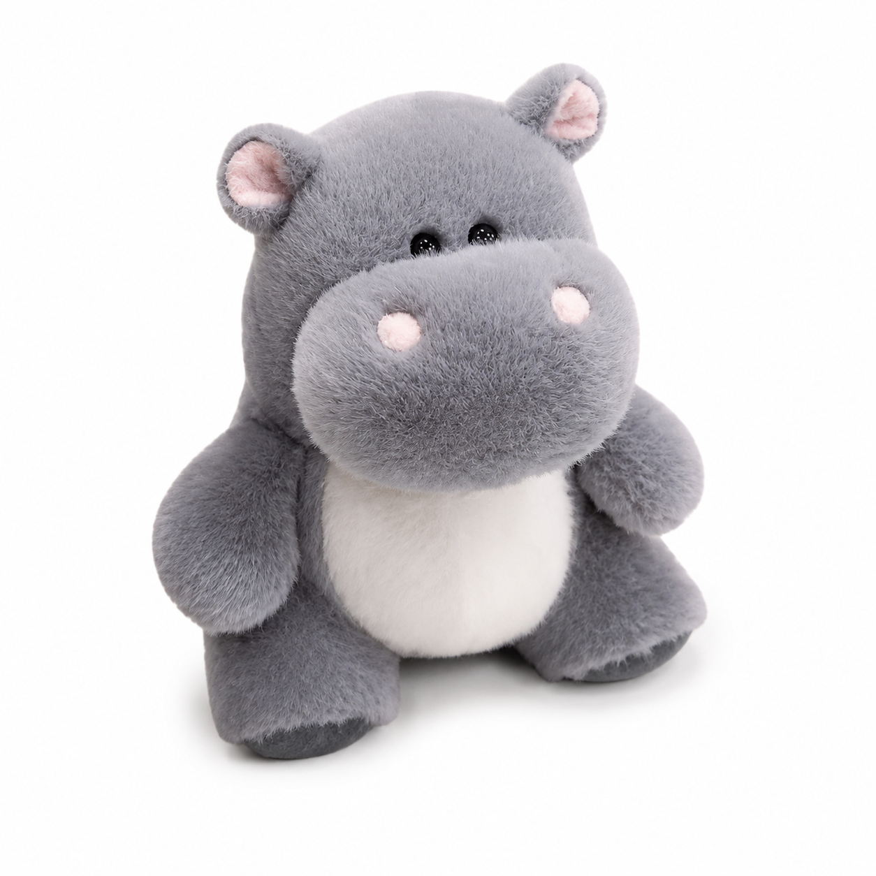Peluche Hippopotame Tout Doux 23 cm - Gris
