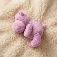 Peluche Hippopotame Violet - Détail matière