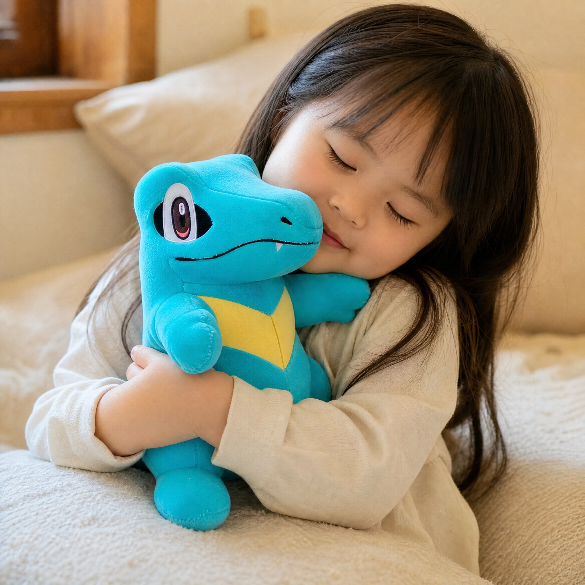 Peluche Kaiminus Pokémon Bleu - Utilisation cosy intérieur