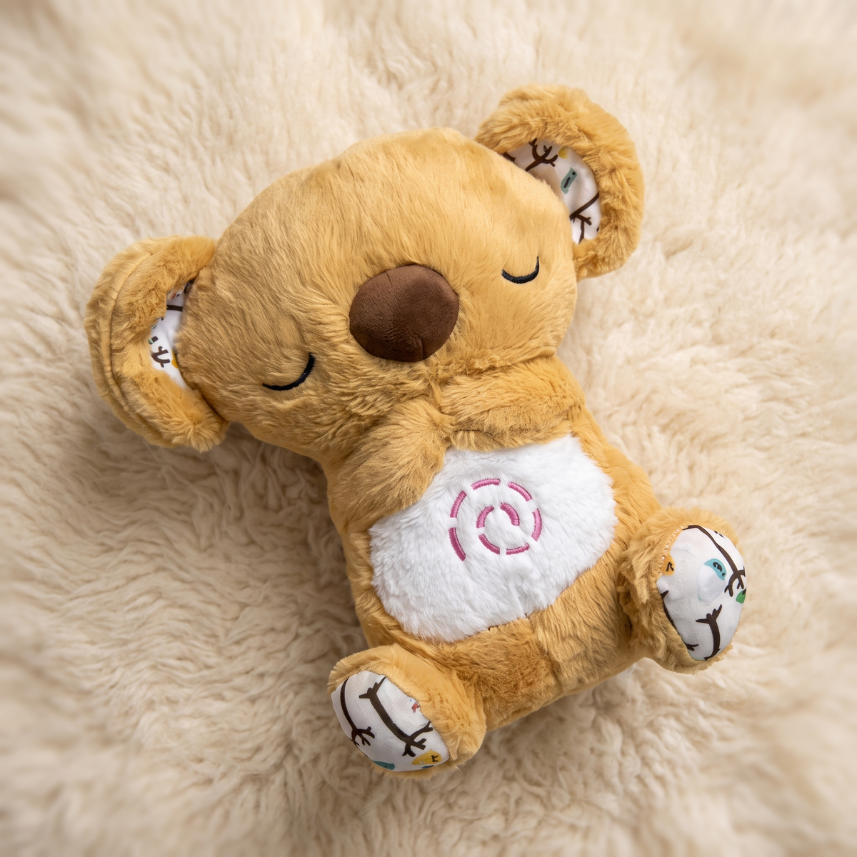 Peluche Koala Apaisante qui Respire avec Musique - Détail matière