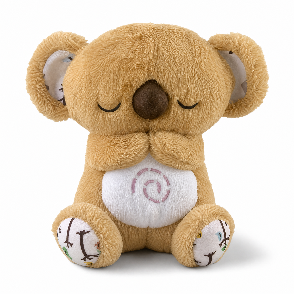 Peluche Koala Apaisante qui Respire avec Musique - Fond blanc frontal