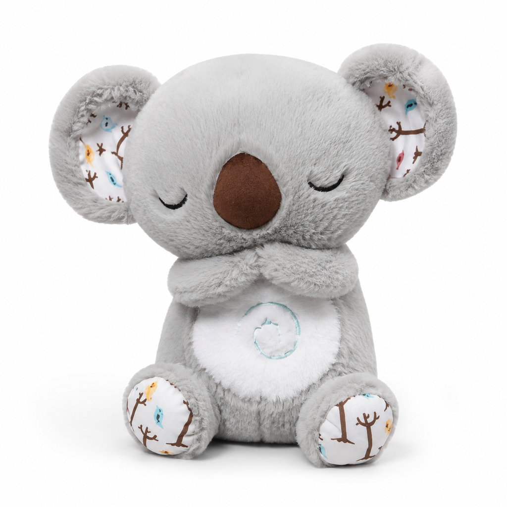 Peluche Koala Apaisante qui Respire avec Musique - Gris