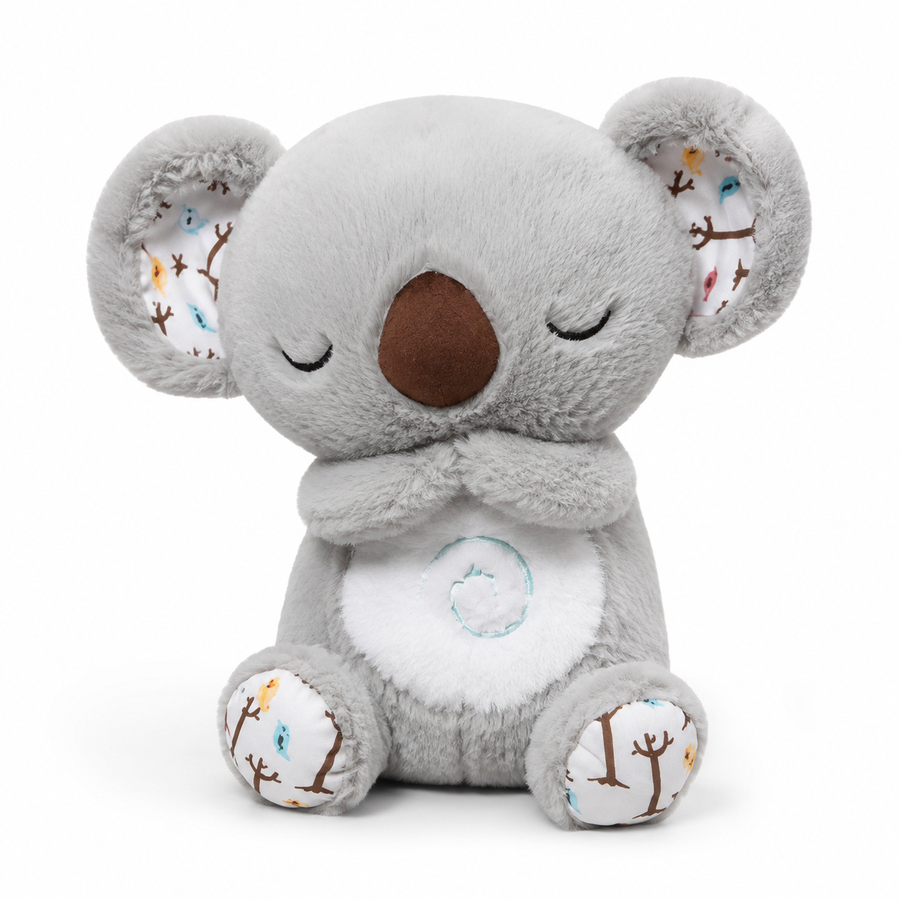 Peluche Koala Apaisante qui Respire avec Musique - Gris