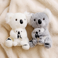 Peluche Koala avec Bébé 28cm - Détail matière