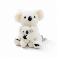 Peluche Koala avec Bébé 28cm - Fond blanc frontal