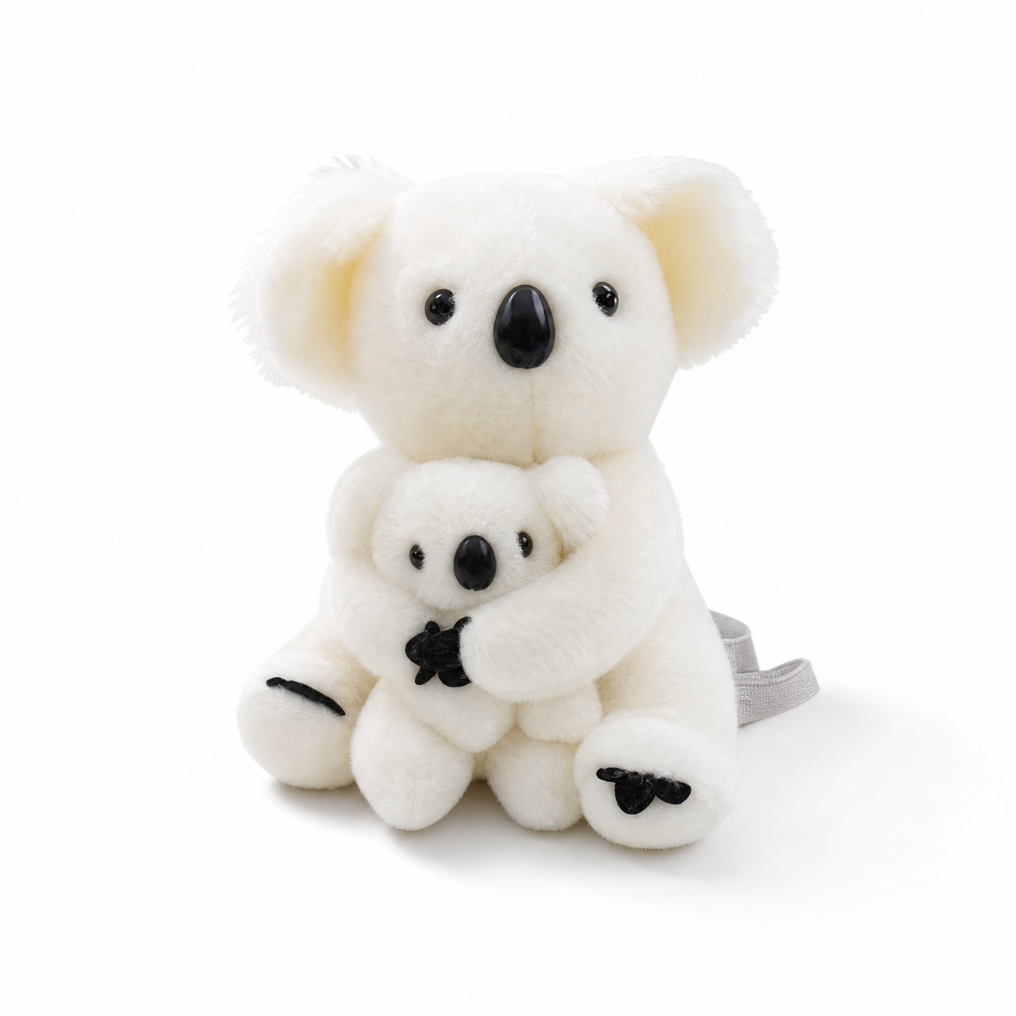 Peluche Koala avec Bébé 28cm - Fond blanc frontal