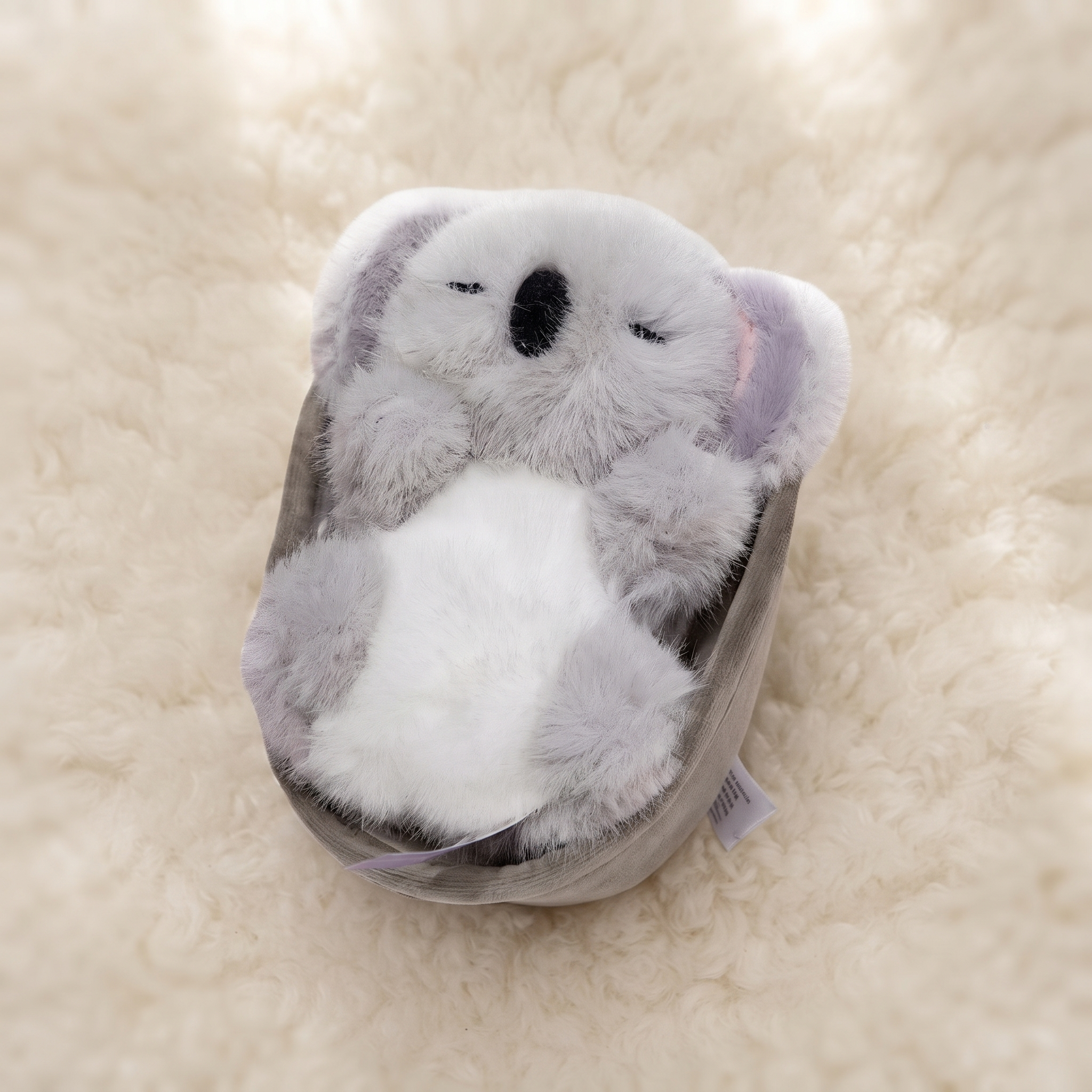 Peluche Koala Endormi avec Nid Douillet - Détail matière