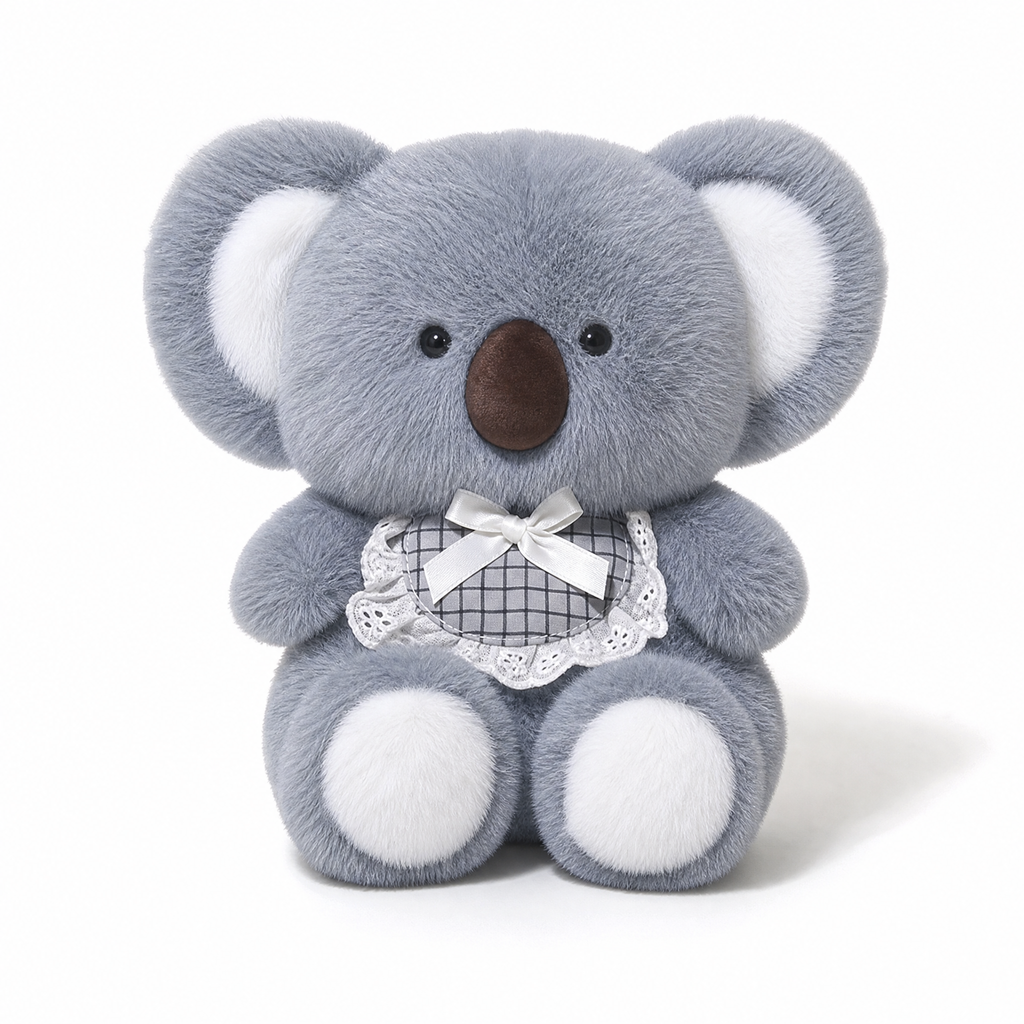 Peluche Koala Grise Douce 20 cm - Fond blanc frontal