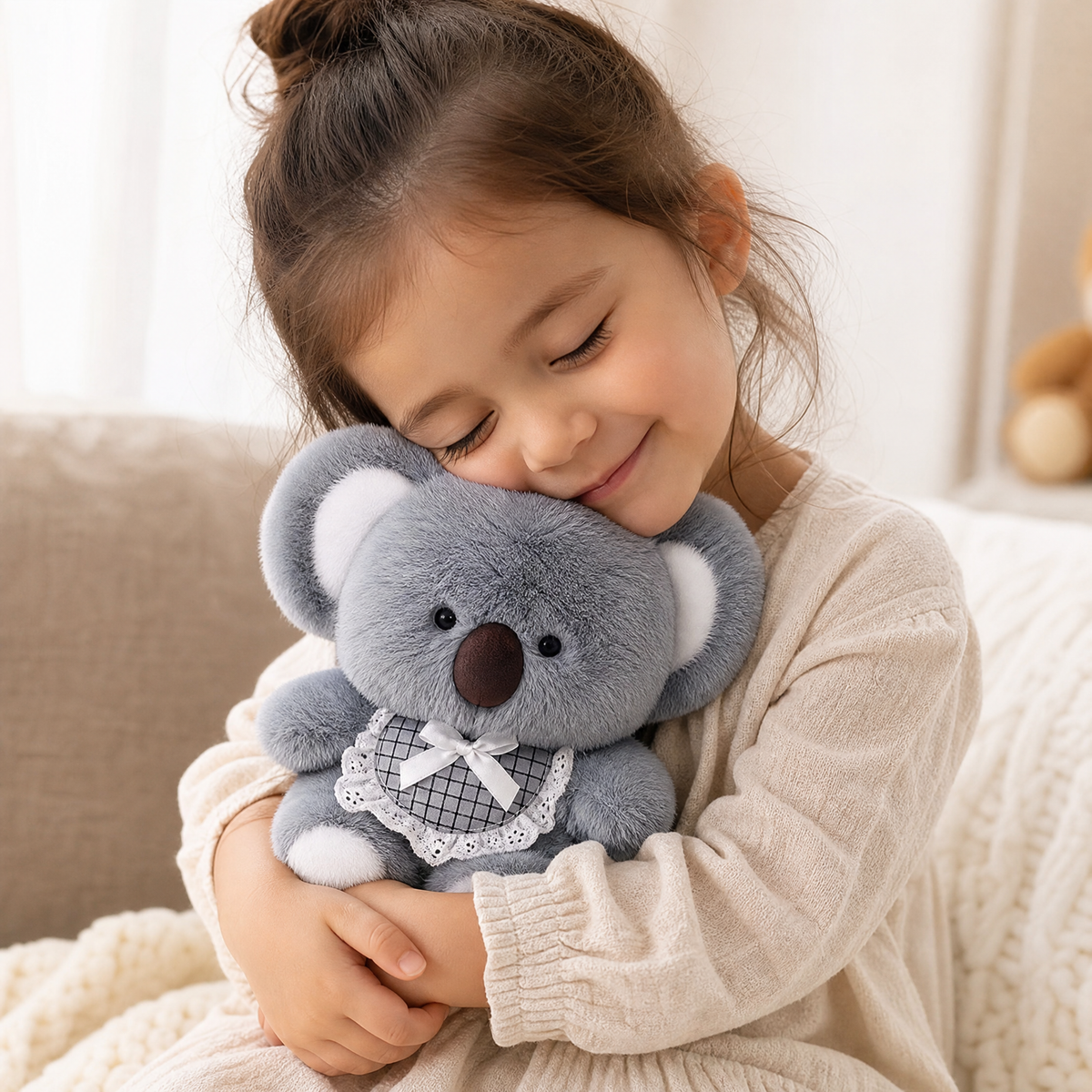 Peluche Koala Grise Douce 20 cm - Utilisation cosy intérieur