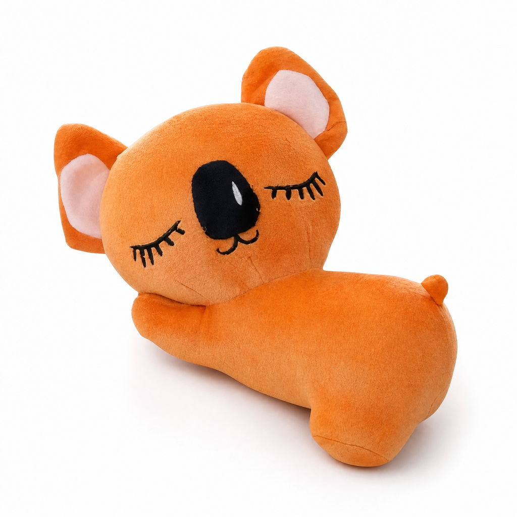 Peluche Koala Orange Mignonne 20 cm - Fond blanc frontal
