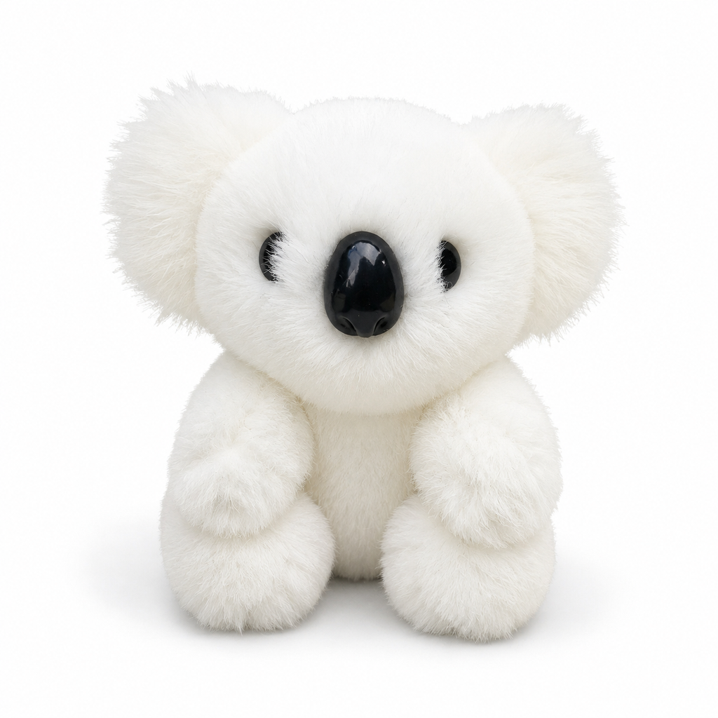 Peluche Koala Réaliste Gris et Blanc - Blanc / 16cm · Blanc / 12cm