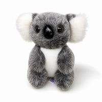Peluche Koala Réaliste Gris et Blanc - fond blanc Frontal