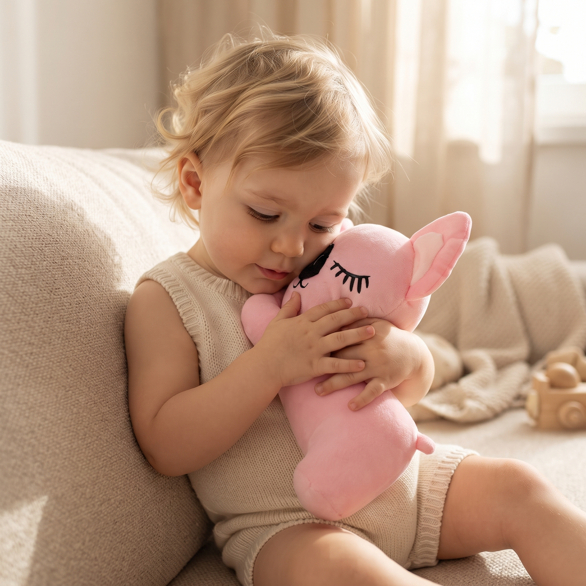 Peluche Koala Rose 20 cm Visage Endormi - Utilisation cosy intérieur
