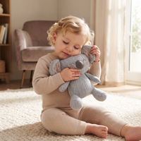 Peluche Koala Tricot Bleu Gris 20 cm - Utilisation cosy intérieur
