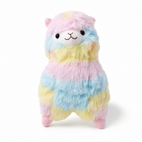 Peluche Lama Arc-en-Ciel Multicolore 10cm - Fond blanc frontal