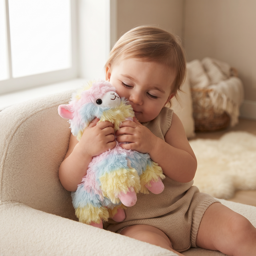 Peluche Lama Arc-en-Ciel Multicolore 10cm - Utilisation cosy intérieur