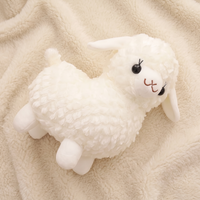 Peluche Lama Bébé Blanc Doudou 20cm - Détail matière