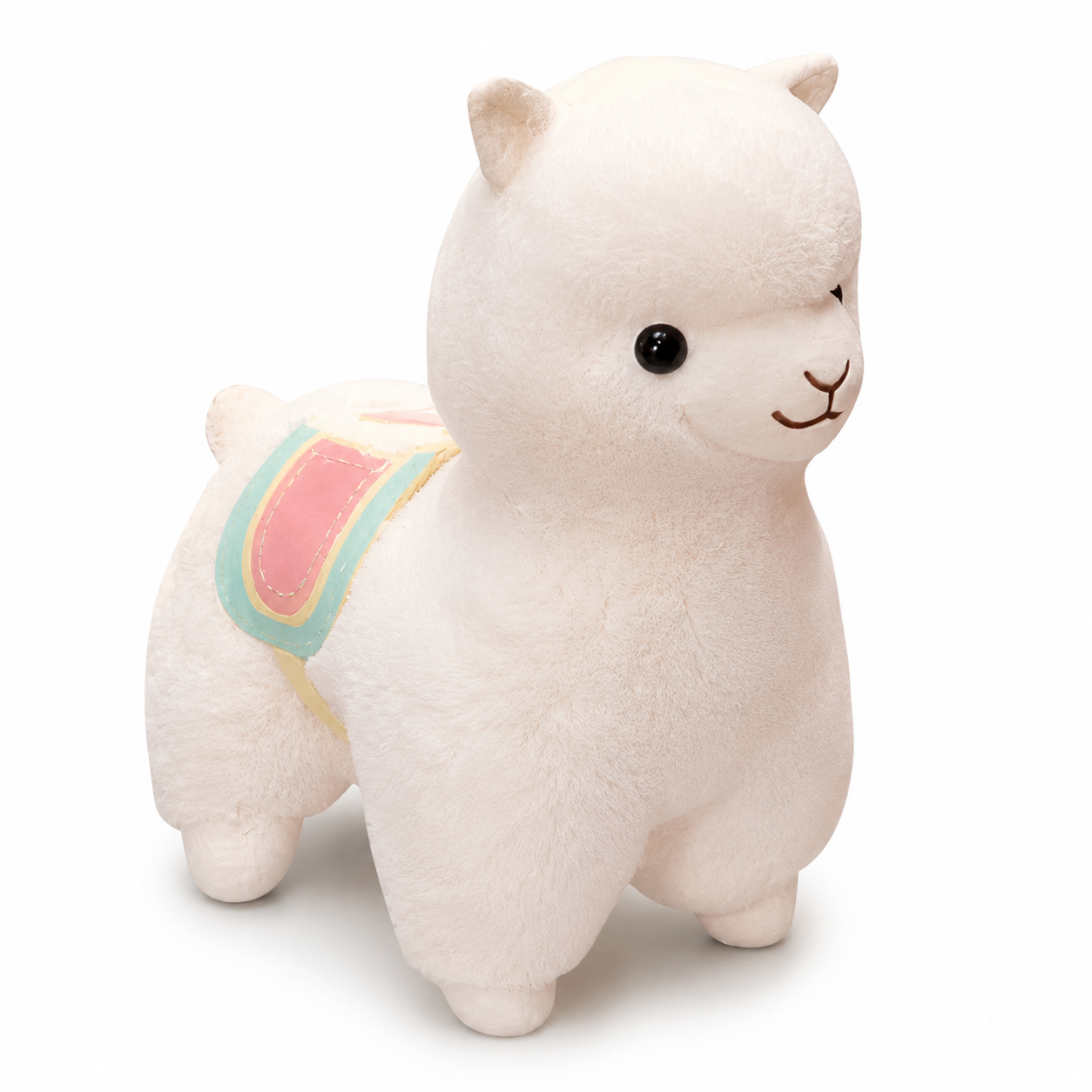 Peluche Lama Blanc Arc-en-Ciel Douce - 35cm · 50-cm