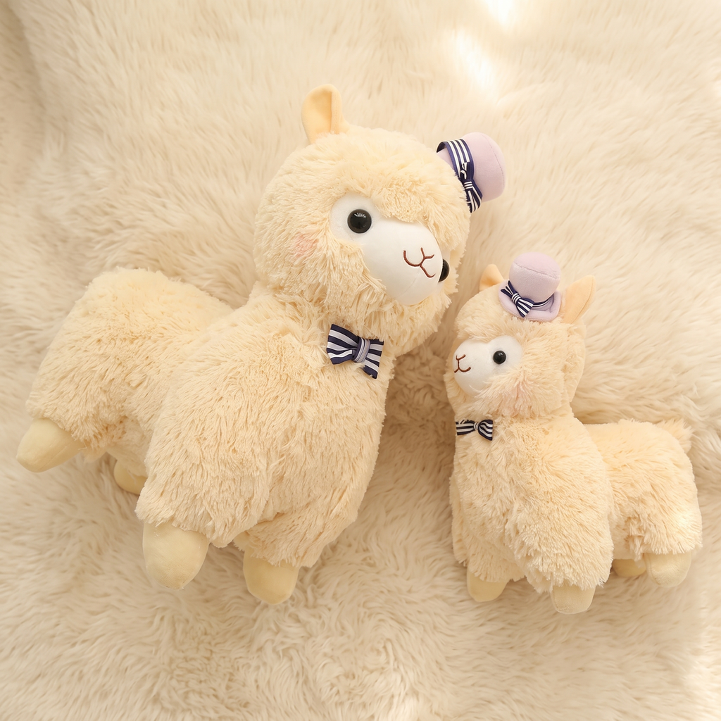 Peluche Lama Chapeau et Nœud Papillon - Detail matière