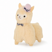 Peluche Lama Chapeau et Nœud Papillon - fond blanc Frontal